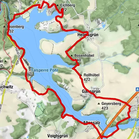 Talsperrenrundweg "Talsperre Pöhl"