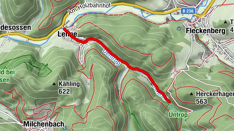 Spaziergang durch das Uentroptal