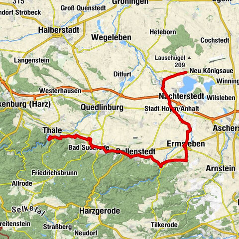 Europaradweg R1 - Etappe: Thale - Seeland