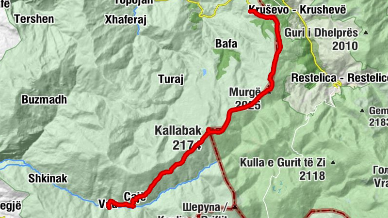 Crossing the Korab Mountains - Stage 1: Shishtavec - Caje