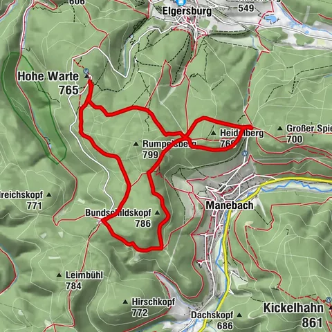 Circular hike - 3 peaks, 3 inns - Manebach - Thuringian Forest