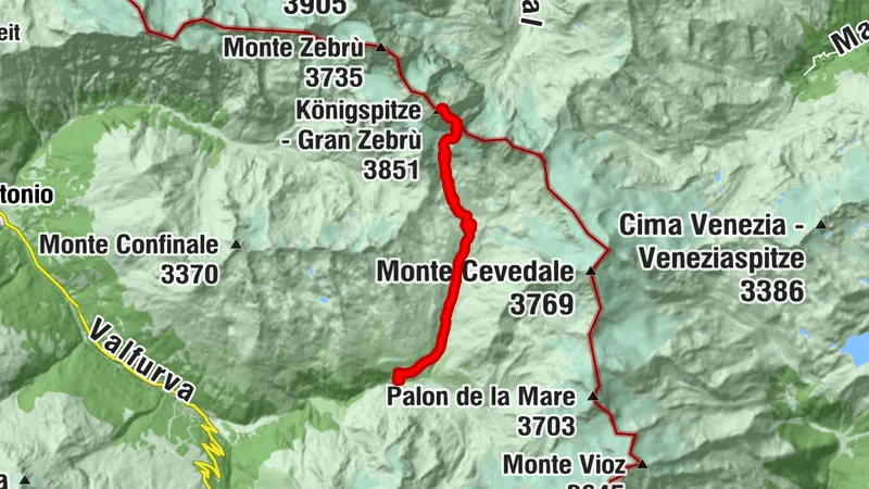 Gran Zebrù from the Forni
