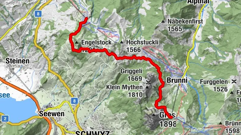 Etappe: Mostelberg - Mythen - Holzegg | Schwyzer Tal- & Gipfeltour