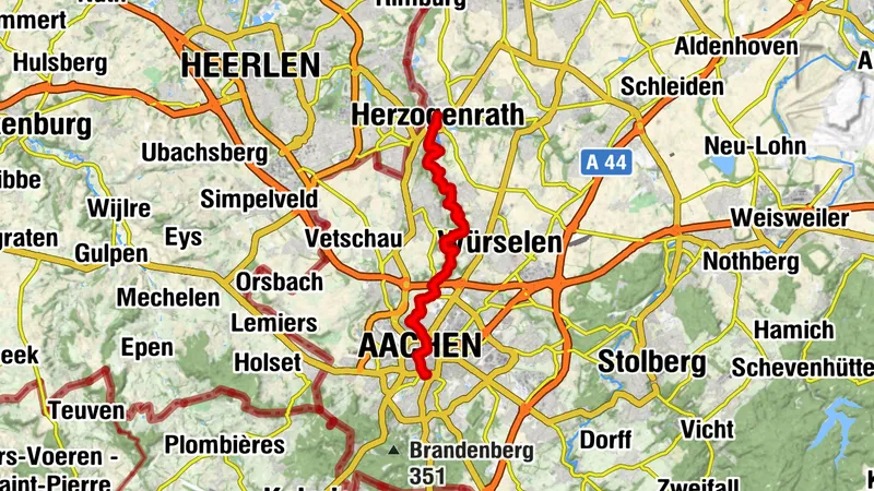 Wurmtour - von Aachen nach Herzogenrath