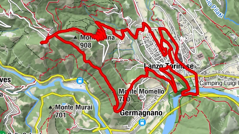LANZO TORINESE scenic loop trail