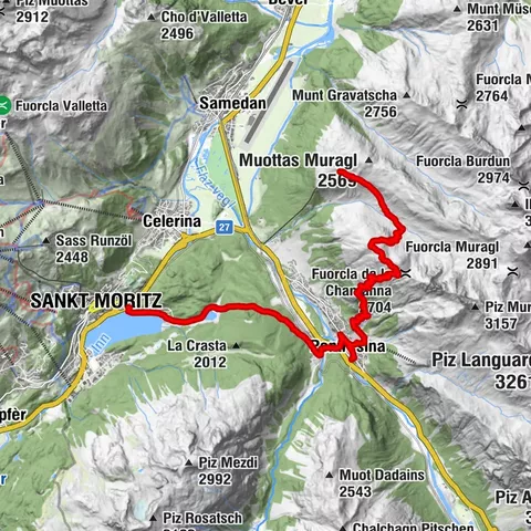 25.04 St. Moritz - Muottas Muragl, Senda Segantini