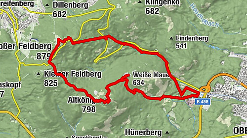 Hohe Mark - Weiße Mauer - Altkönig - Gr. Feldberg - Hohe Mark