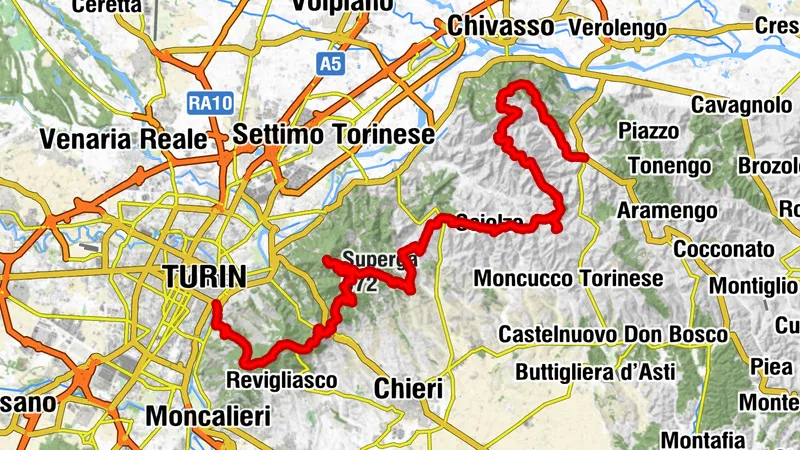 Gran Gravel Tour in the Beyond Turin Hill - Day 2 - from Casalborgone to Turin