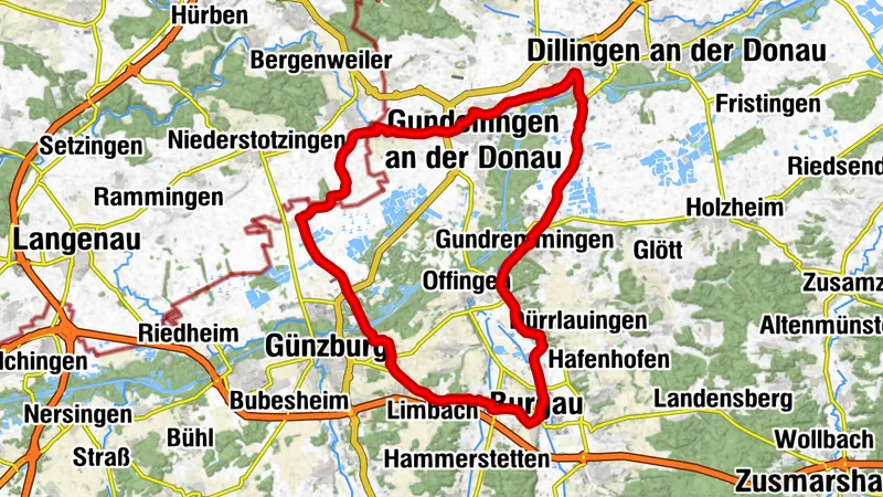 Radtour von Bächingen zum Mittagstisch und Café 14- UnterknöringenAdler - 54,3 km, 153 hm