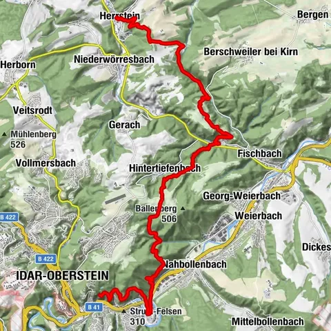 Saar-Hunsrück Climb - 13th Leg: Idar-Oberstein (Altstadt) - Fischbach – Herrstein