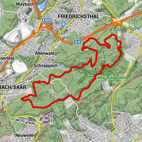 On foreign paths/Karl May hiking route Sulzbach loop