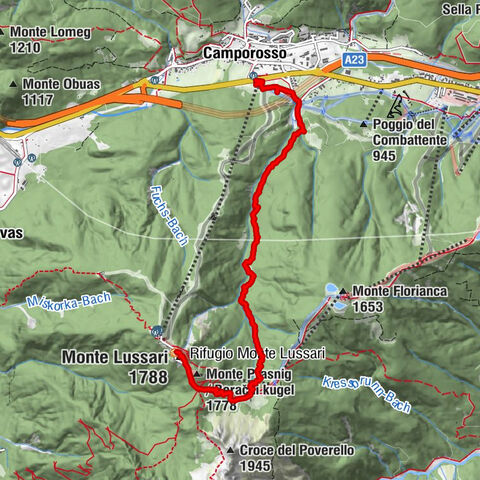 Monte Lussari über den alten Pilgerweg
