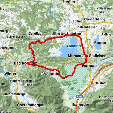 Bike route - Murnau - Bad Kohlgrub