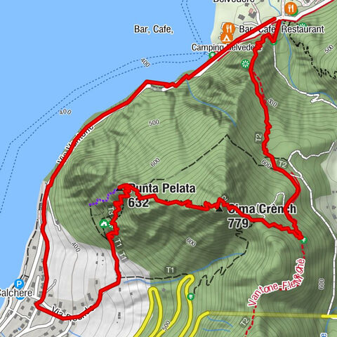 Rundwanderung Vantone - Cocca di Idro - Ferrata Crénch - Crone - Vantone (Idro, Italien)