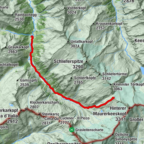 Krimmler Tauernhaus - Warnsdorfer Hut - Gamsspitzl